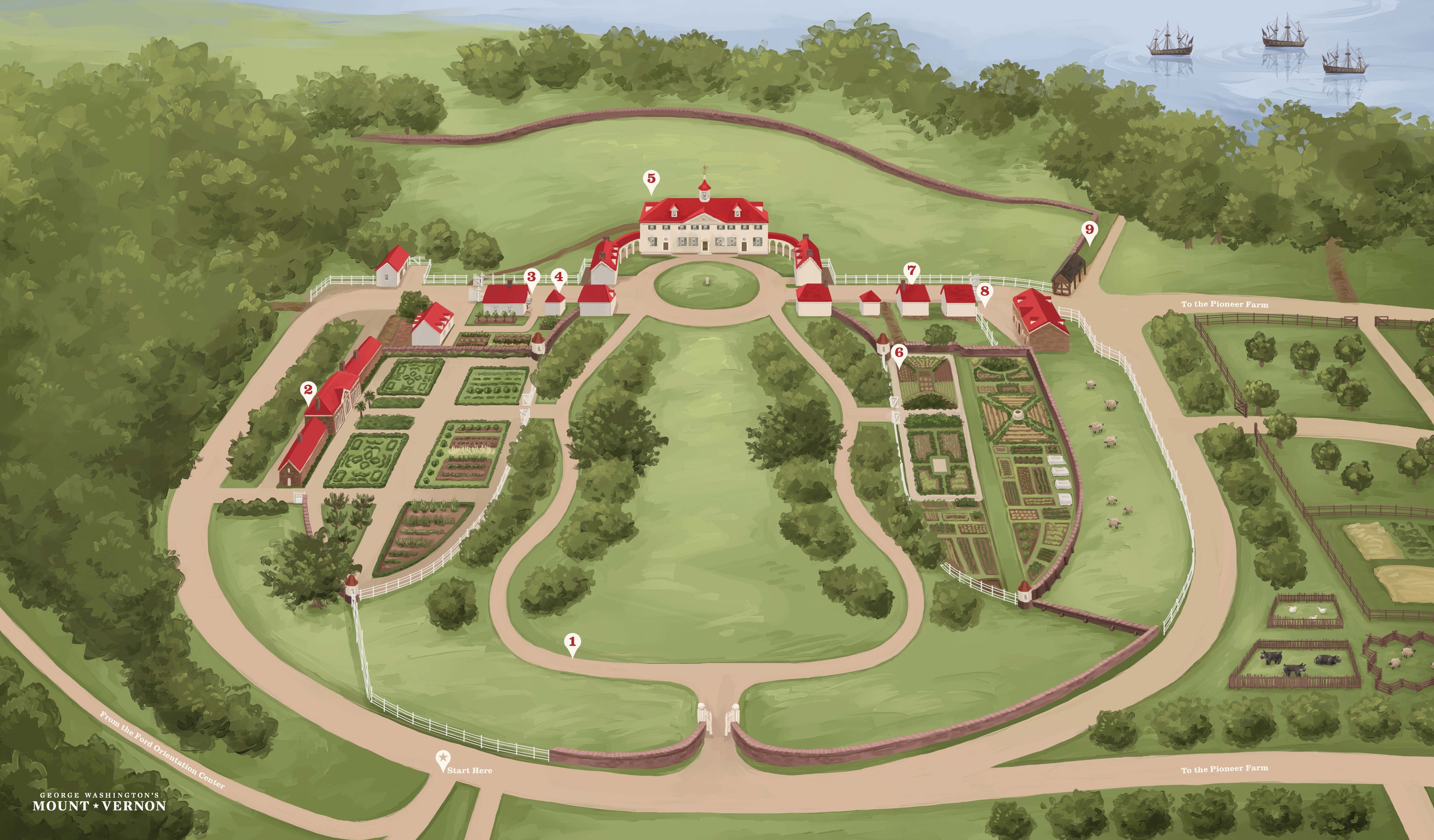 Adventure Map - George Washington's Mount Vernon